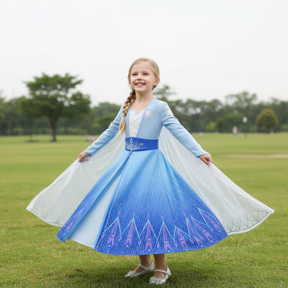 Girls Princess Costume Dress Sparkling Party Gown Halloween Dress Up