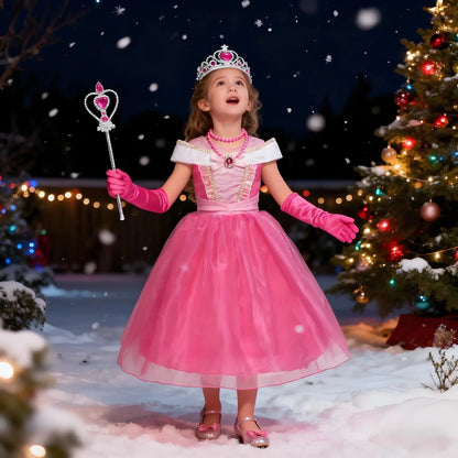 Vestito da festa da principessa per bambine, costume di Halloween, outfit per compleanni