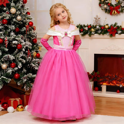 Vestito da festa da principessa per bambine, costume di Halloween, outfit per compleanni