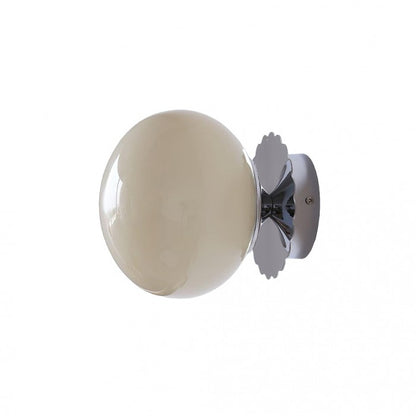 Glass Globe Wall Light Modern Wall Sconce Decorative Indoor Wall Lamp for Living Room Bedroom