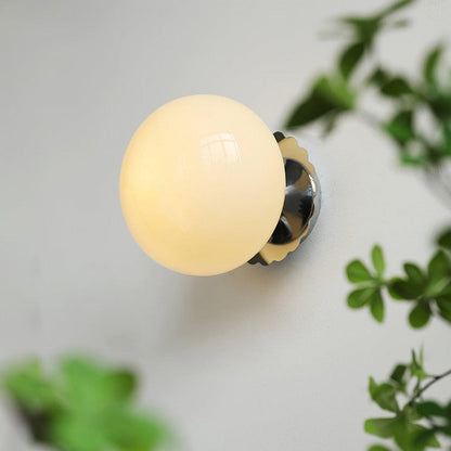 Glass Globe Wall Light Modern Wall Sconce Decorative Indoor Wall Lamp for Living Room Bedroom