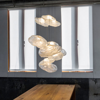 Glass Pendant Light Cloud Design Modern Hanging Ceiling Lamp