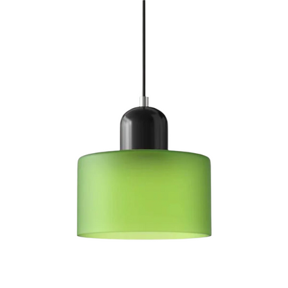 Glass Pendant Light Elegant Cylindrical Hanging Lamp for Cozy Living Spaces