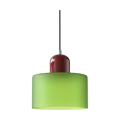 Glass Pendant Light Elegant Cylindrical Hanging Lamp for Cozy Living Spaces