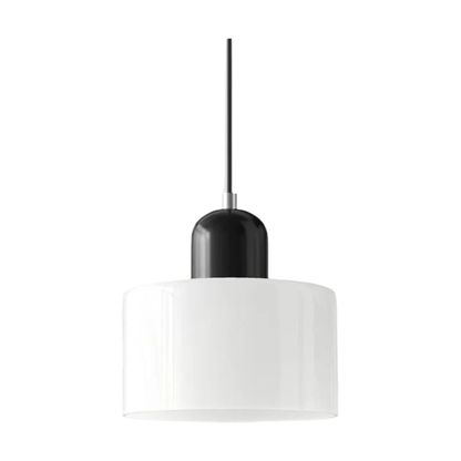 Glass Pendant Light Elegant Cylindrical Hanging Lamp for Cozy Living Spaces
