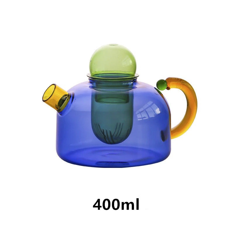 Set per preparare il tè in vetro con teiera e tazza