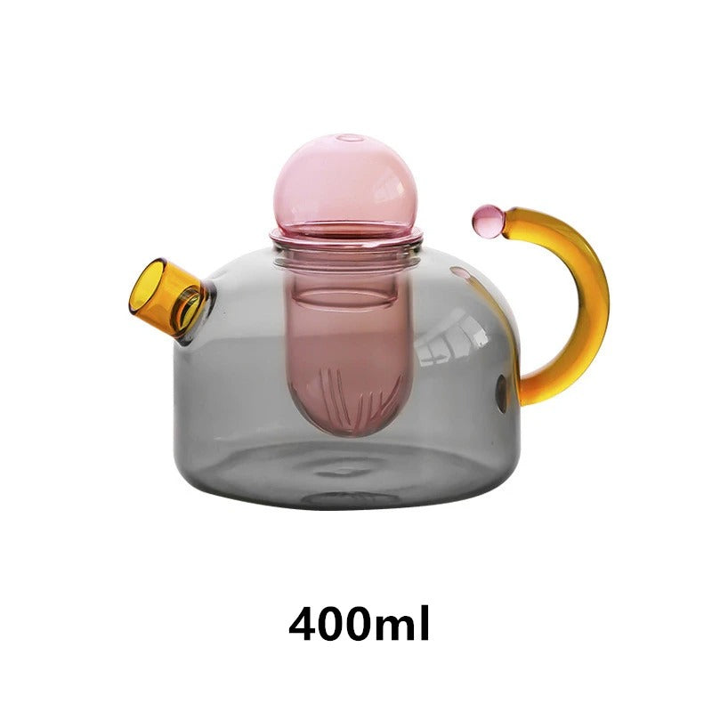 Set per preparare il tè in vetro con teiera e tazza