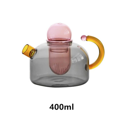Set per preparare il tè in vetro con teiera e tazza
