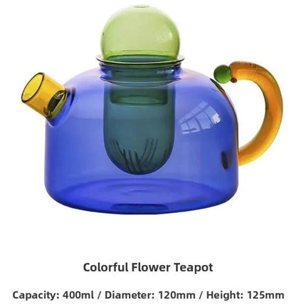 Set per preparare il tè in vetro con teiera e tazza