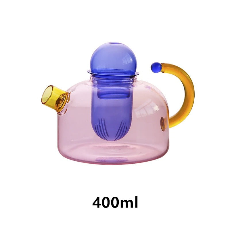 Set per preparare il tè in vetro con teiera e tazza