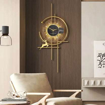 GlimmerClock - Modern Elegant Wall Clock with Gold Accent Design