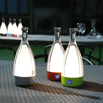 GlowBottle Elegant Bottle Lamp – Rechargeable LED Mood Light