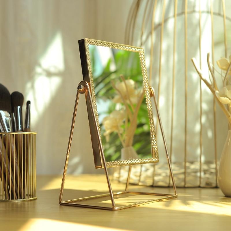 Gold Stainless Makeup Mirror Vanity LED Magnification Adjustable