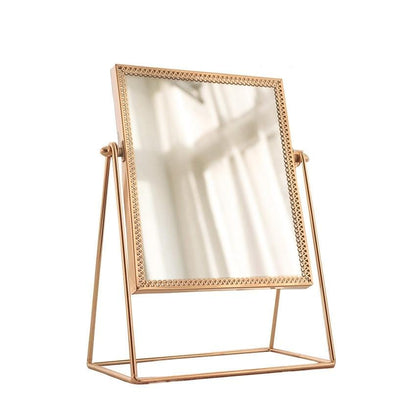 Gold Stainless Makeup Mirror Vanity LED Magnification Adjustable