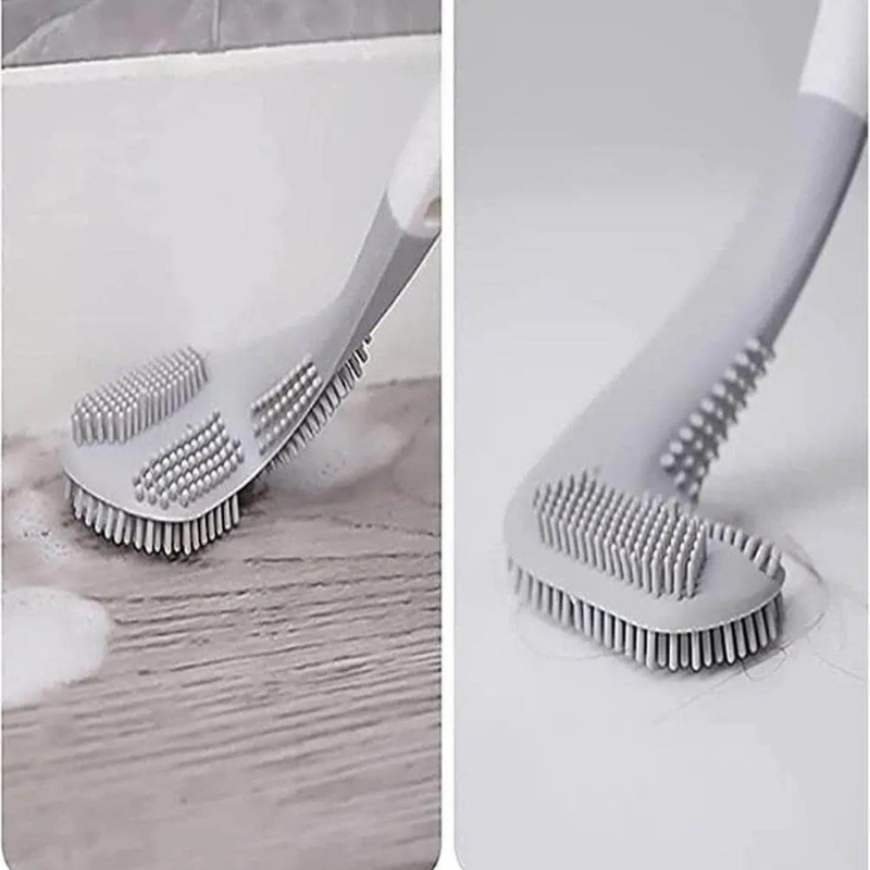 Golf Club Toilet Brush Long Handle Bathroom Cleaning Brush Wall Mount Holder