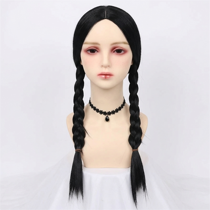 Gothic Halloween Costume Dress Cosplay Outfit With Wig Options