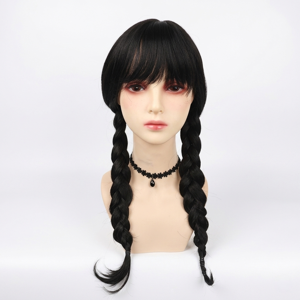 Gothic Halloween Costume Dress Cosplay Outfit With Wig Options