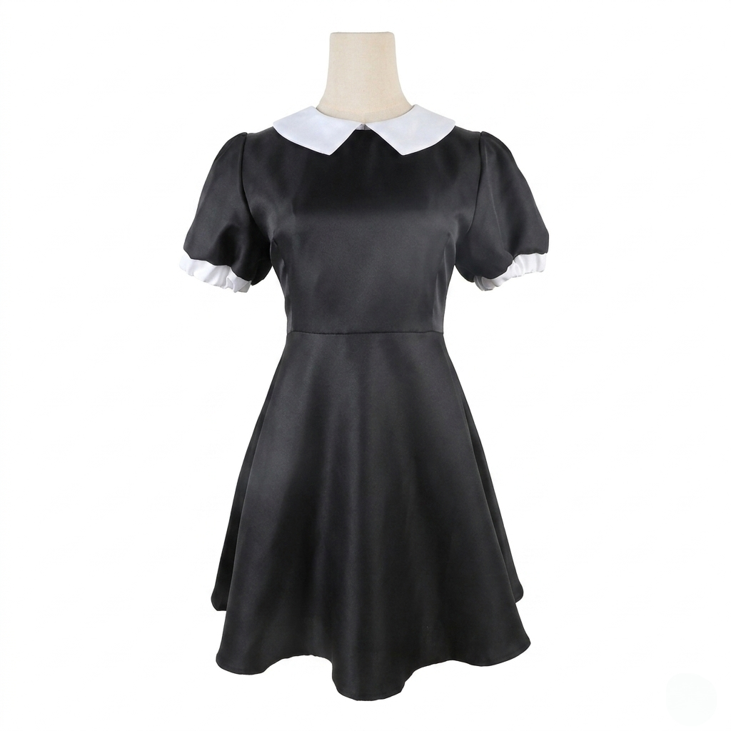 Gothic Halloween Costume Dress Cosplay Outfit With Wig Options