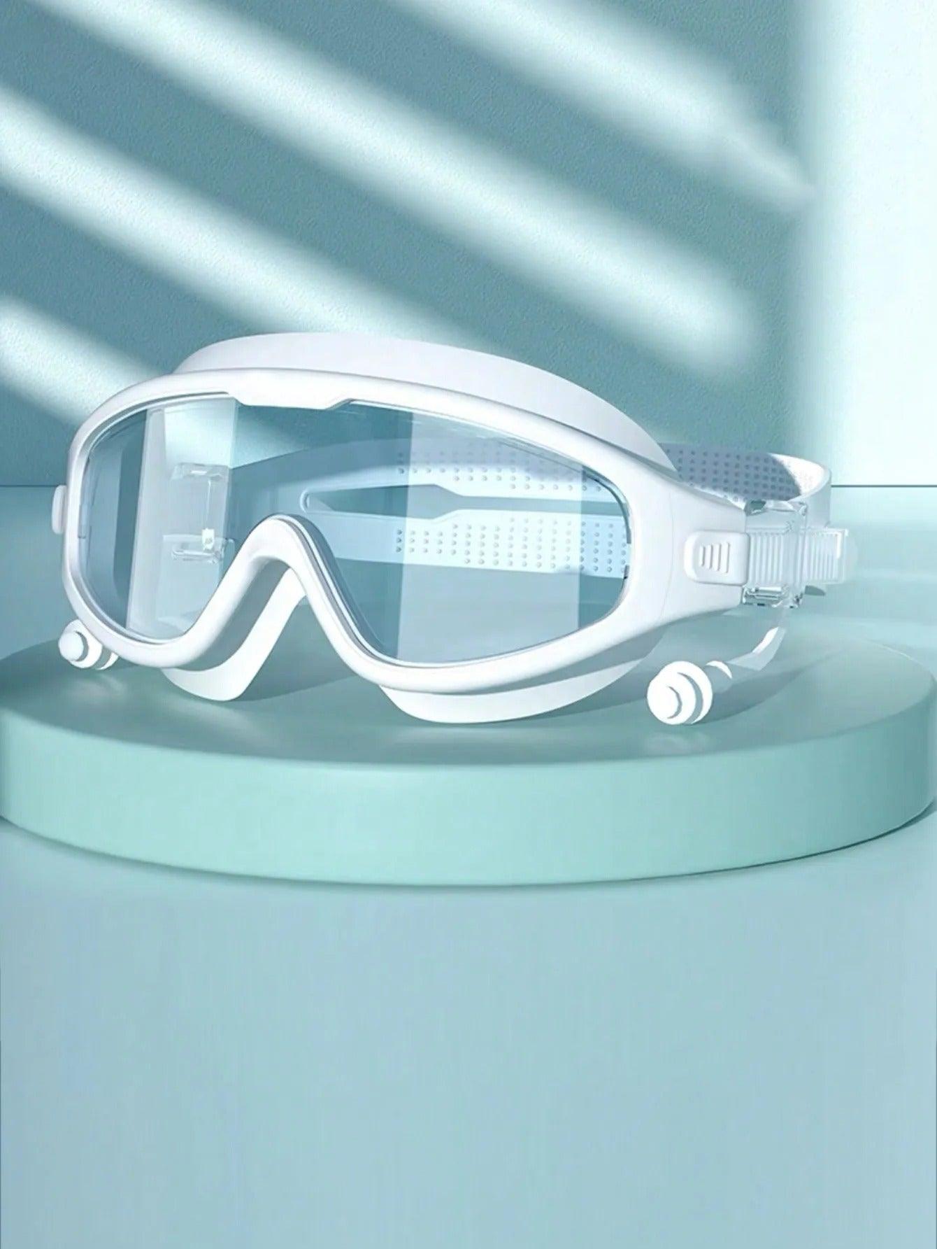 HD Waterproof Swimming Goggles Set Anti Fog with Silicone Swim Cap for Men and Women