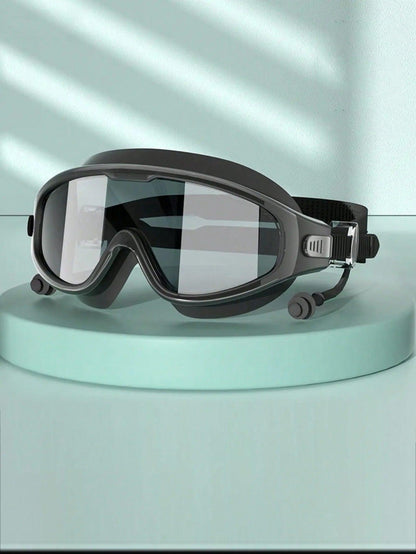 HD Waterproof Swimming Goggles Set Anti Fog with Silicone Swim Cap for Men and Women