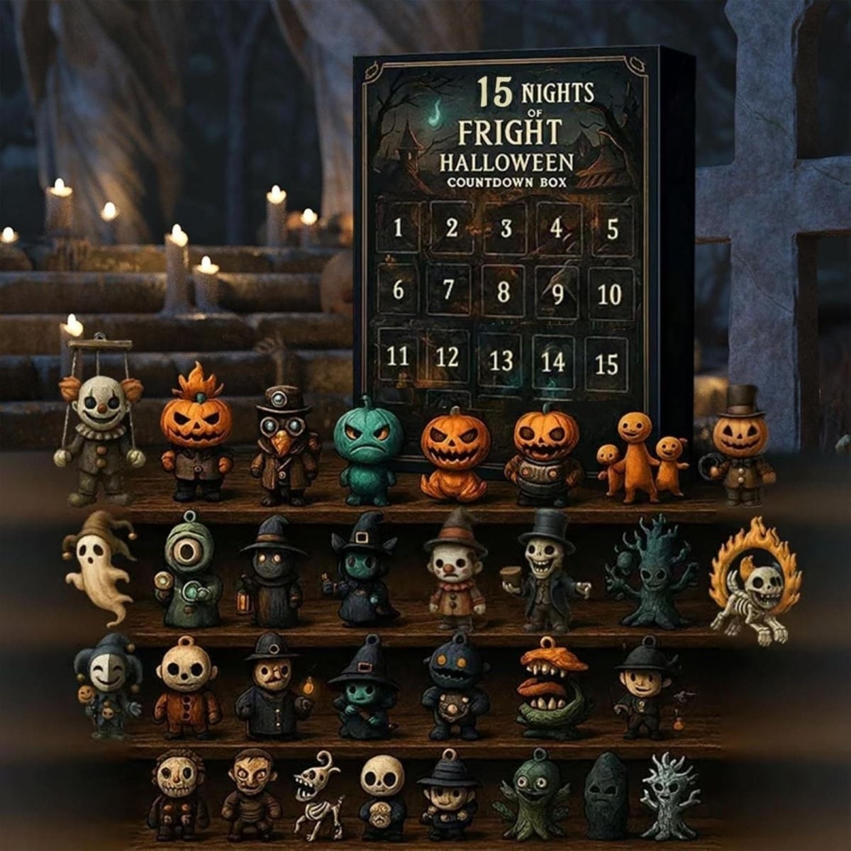 Halloween-adventskalender nedtælling sæsonbestemt gavepynt