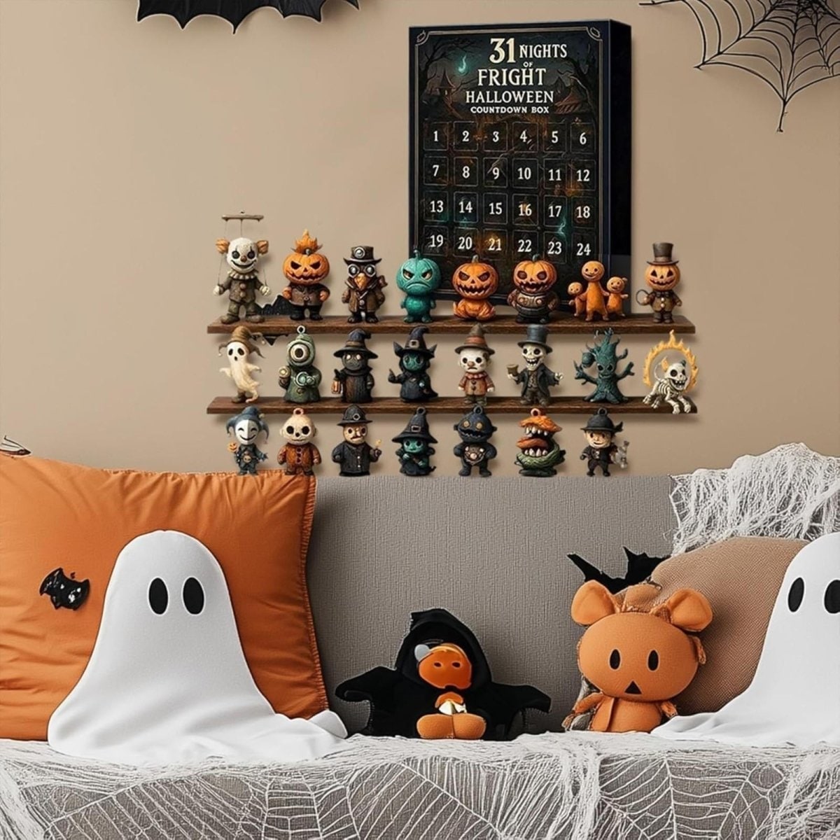 Halloween-adventskalender nedtælling sæsonbestemt gavepynt