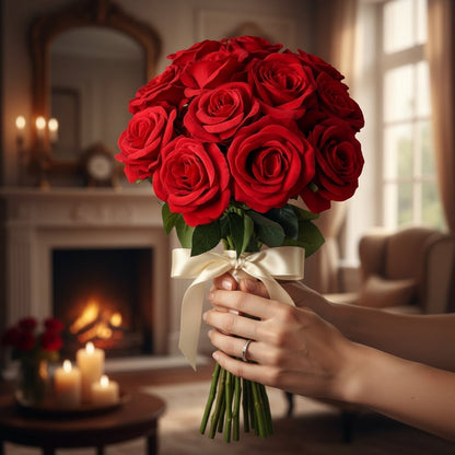 Rose artificiali per Halloween, fiori finti a stelo lungo per decorazioni da festa