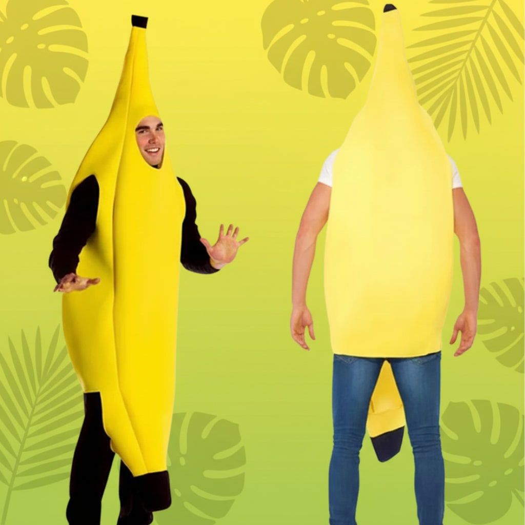 Halloween Banana Costume Adult Full Body Party Outfit