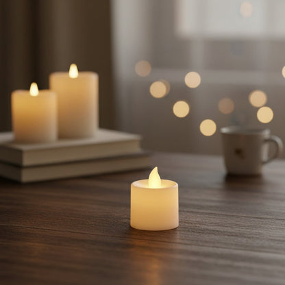 Candele finte LED alimentate a batteria per Halloween con fiamma tremolante e bordo ondulato