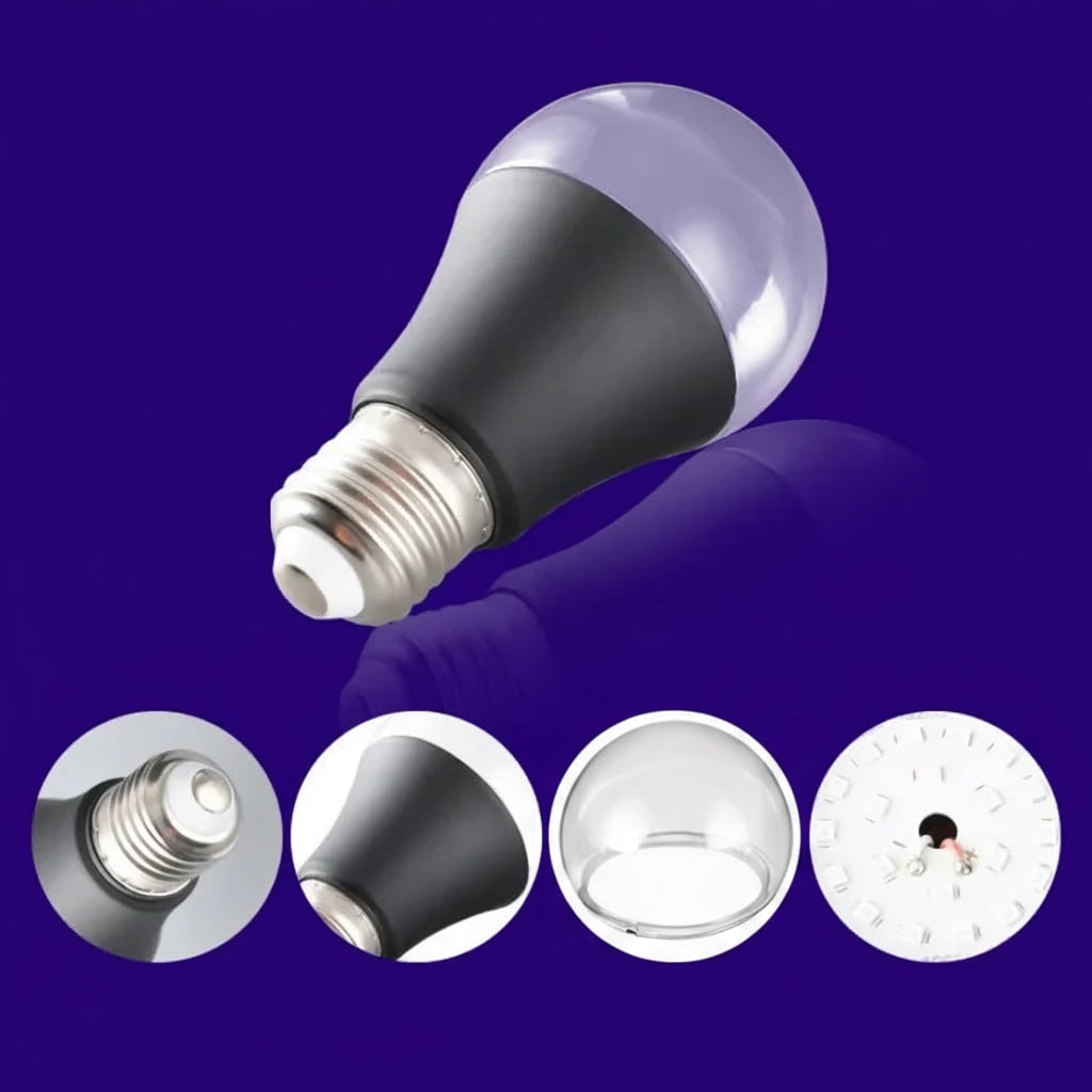Halloween Blacklight LED UV Bulb with Purple Glow Effect for Party Decor
