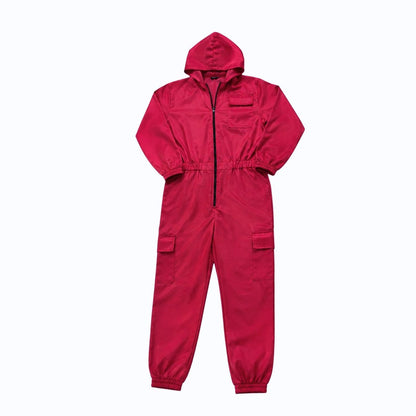 Set di costume da Halloween per bambini con tuta con cappuccio e maschera, outfit da festa