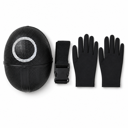 Set di costume da Halloween per bambini con tuta con cappuccio e maschera, outfit da festa