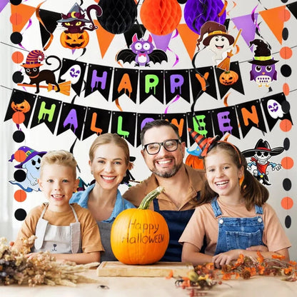 Halloween Decoration Banner Wall Hanging Party Backdrop Seasonal Decor