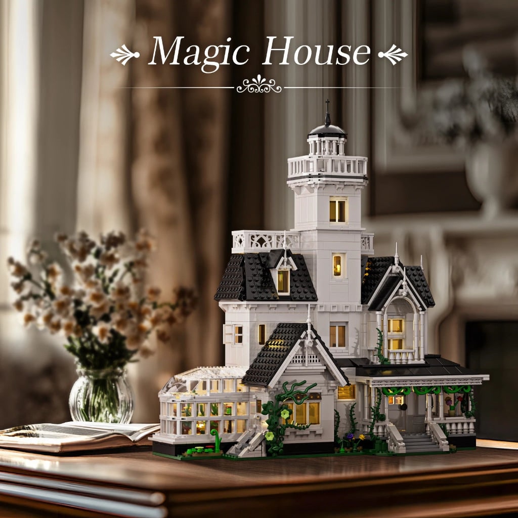 Halloween Haunted House Brick Building Set Spooky Model Toy Display