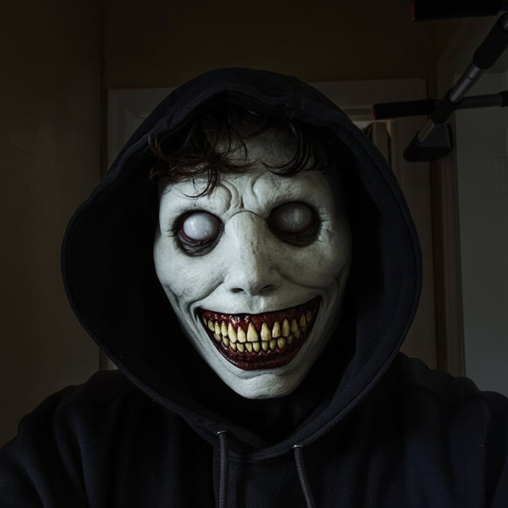 Realistisk og skræmmende Halloween-ansigtsmaske, kostumerekvisit til fester for voksne