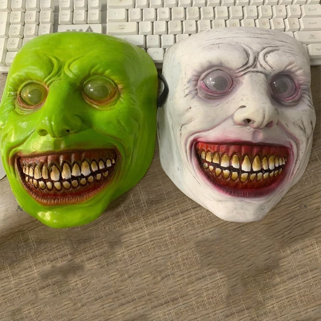 Realistisk og skræmmende Halloween-ansigtsmaske, kostumerekvisit til fester for voksne