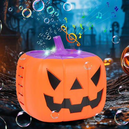 Halloween-græskarboblemaskine med LED-lys og dyse med 15 huller