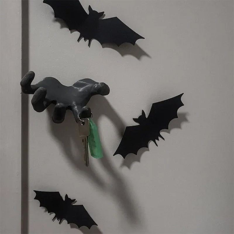 Uhyggelig hånd-vægkrog til Halloween til frakker, jakker og nøgler