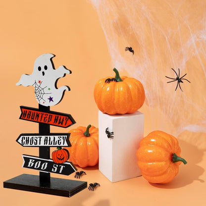 Halloween Wooden Directional Sign Tabletop Decoration for Home