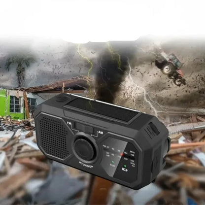 Hand Crank Emergency Radio with Solar Charging LED Flashlight Alarm Off Grid Survival Radio