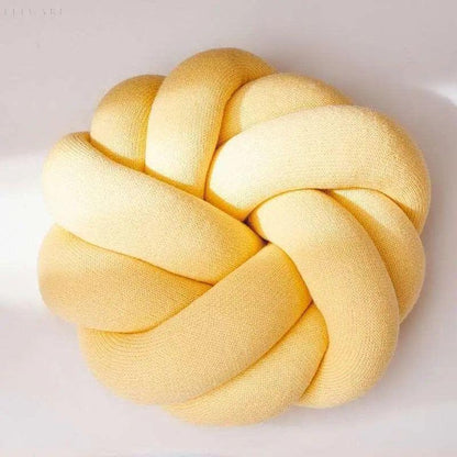 Hand Knotted Round Cushion Ergonomic Support Pillow Decorative Memory Foam Seat Cushion