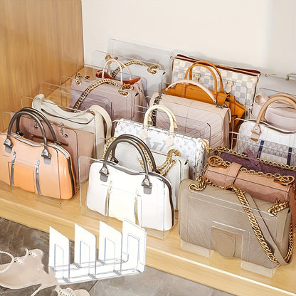 Handbag Storage Organizer Three Compartment ABS Plastic Shelf