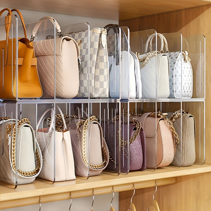Handbag Storage Organizer Three Compartment ABS Plastic Shelf