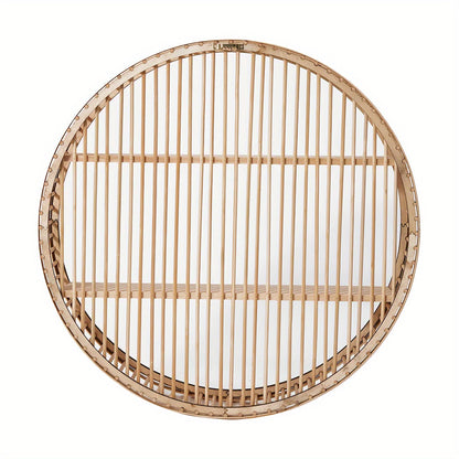 Handcrafted Bamboo Wall Shelf Unique Round Design for Stylish Storage