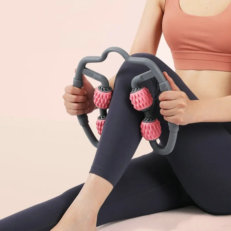Handheld Muscle Massage Roller for Arms Legs Neck and Shoulders Portable Manual Body Massager