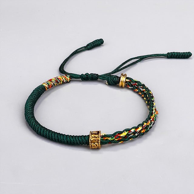 Handmade Buddhist Luck Bracelet Red String Spiritual Protection Vintage Adjustable Bracelet