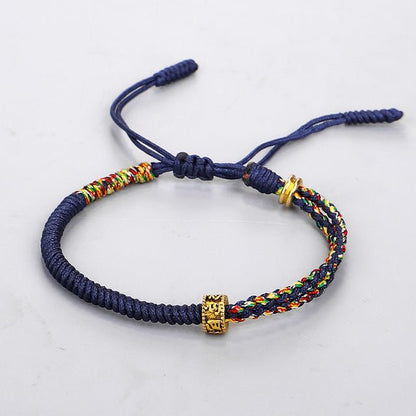 Handmade Buddhist Luck Bracelet Red String Spiritual Protection Vintage Adjustable Bracelet
