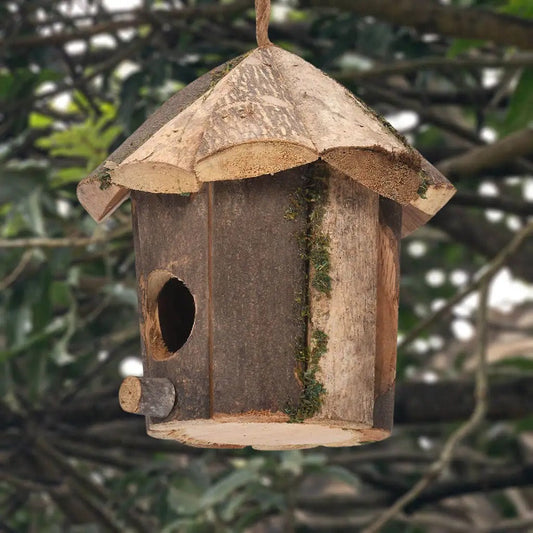Hanging Outdoor Bird House Weather Resistant Garden Nesting Shelter