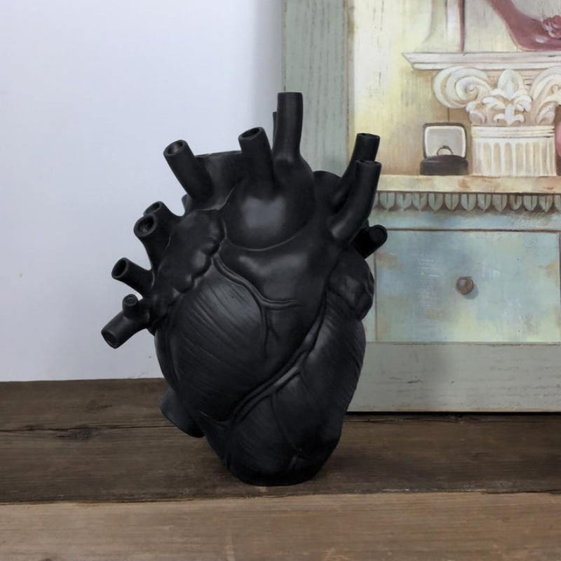 Heart Shaped Decorative Vase Sculptural Modern Home Accent