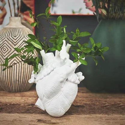 Heart Shaped Decorative Vase Sculptural Modern Home Accent